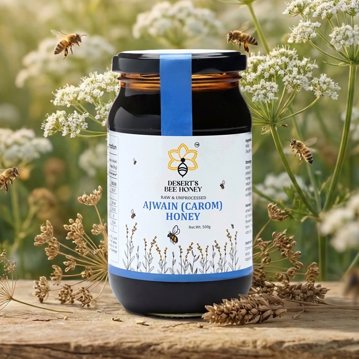 Ajwain (carom) Honey - Pure, Natural & Medicinal | Straight From Farm | No added Sugar