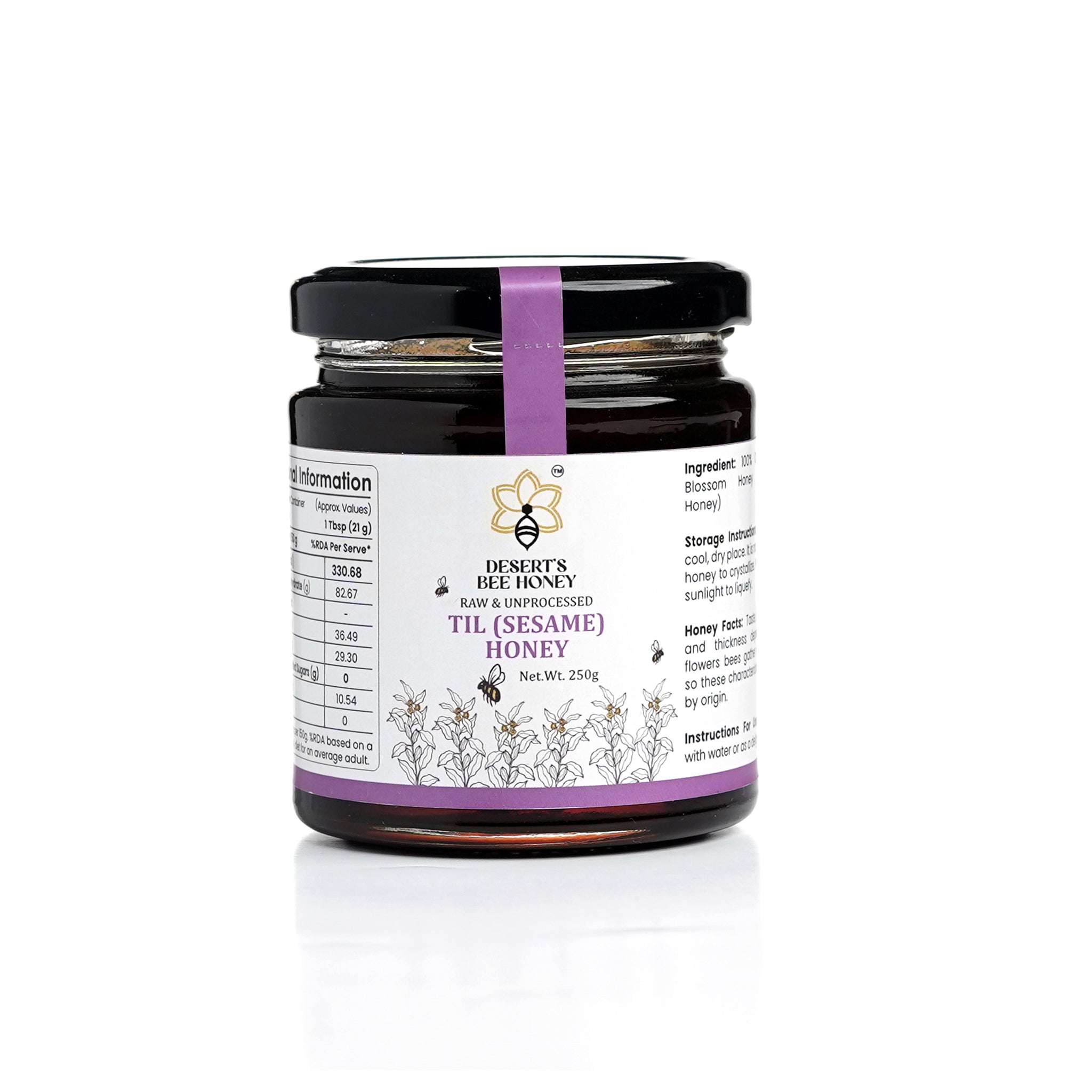 Til (Sesame) Honey – 100% Pure & Natural | Raw, Unfiltered, Unheated | Zero Sugar Added |