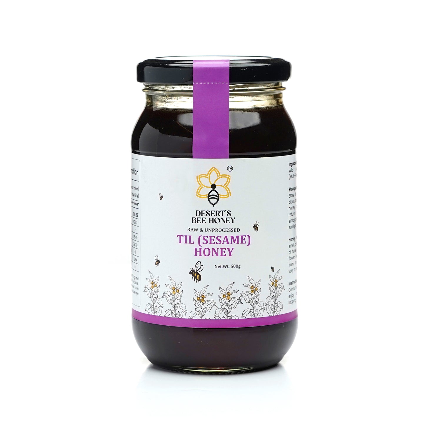 Til (Sesame) Honey – 100% Pure & Natural | Raw, Unfiltered, Unheated | Zero Sugar Added |
