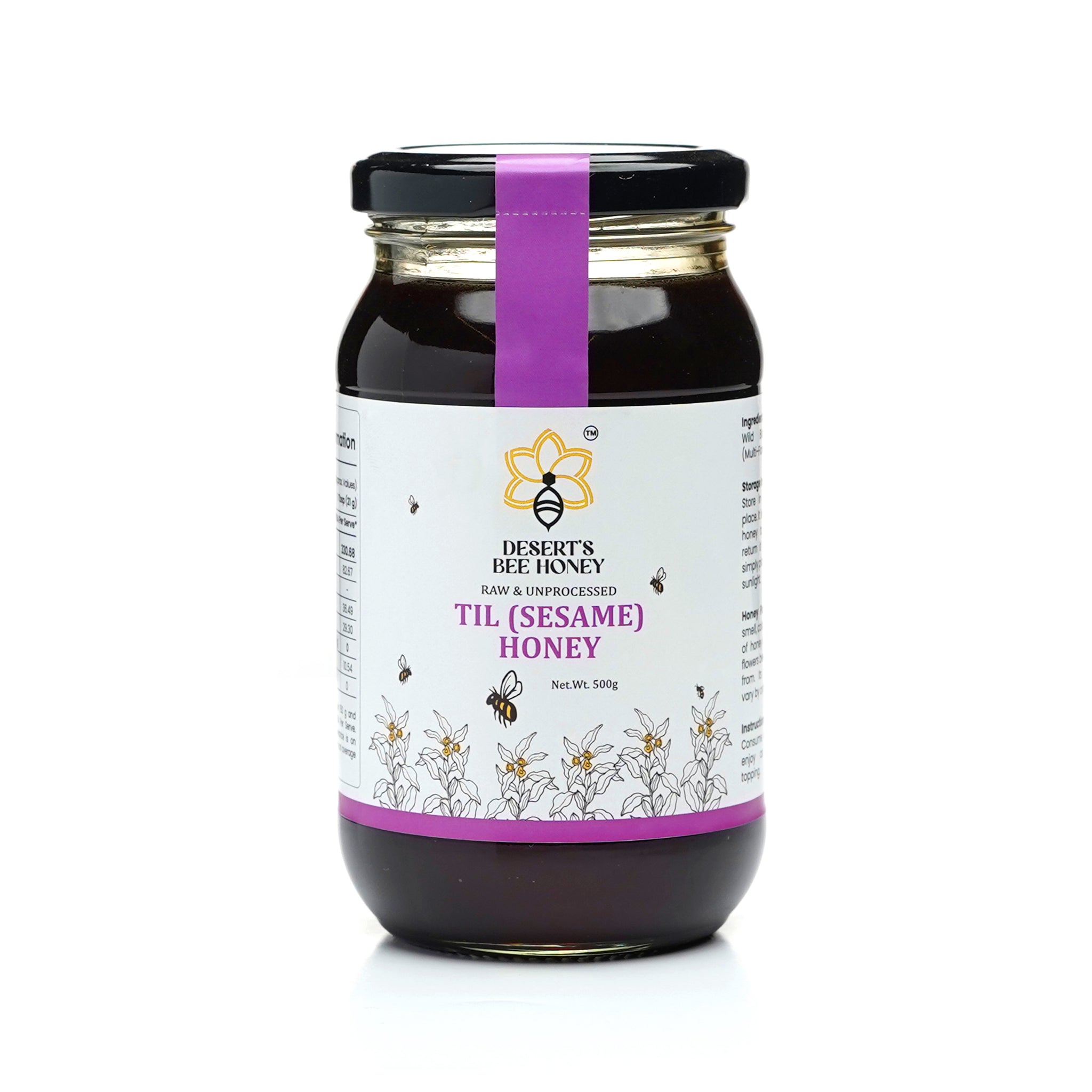Til (Sesame) Honey – 100% Pure & Natural | Raw, Unfiltered, Unheated | Zero Sugar Added |